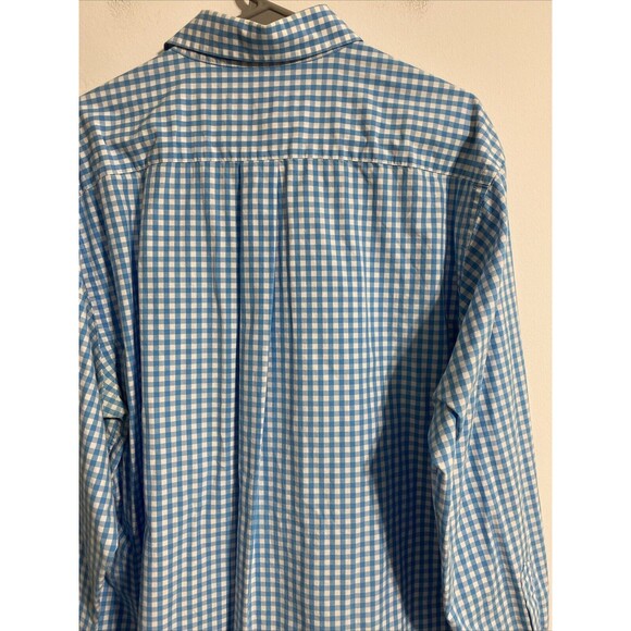 Vineyard Vines Men's Dress Shirt L Blue White Plaid Tucker Preppy College - Picture 14 of 15